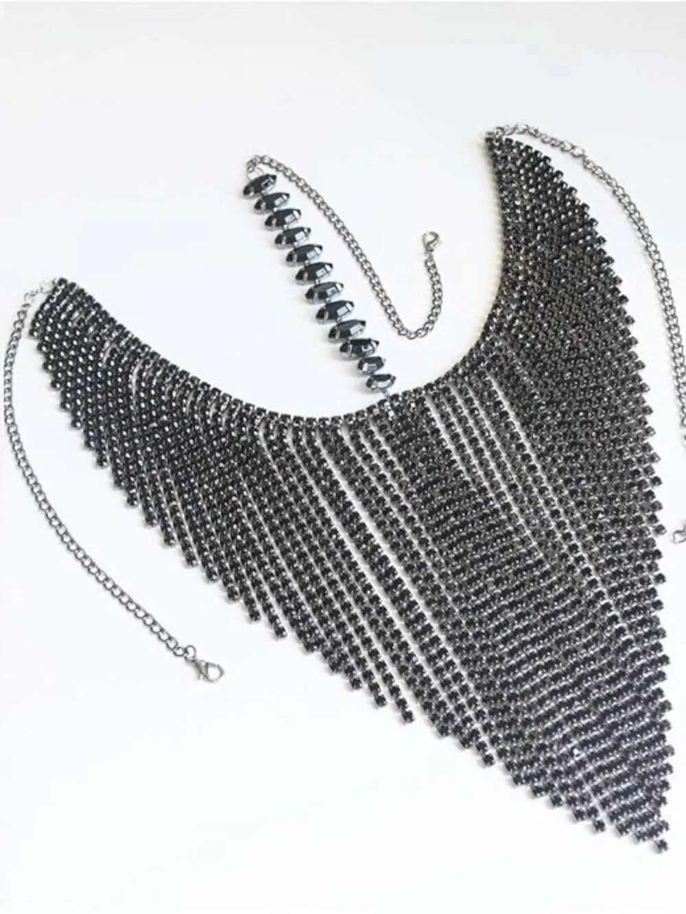 Rhinestone Fringe Mask